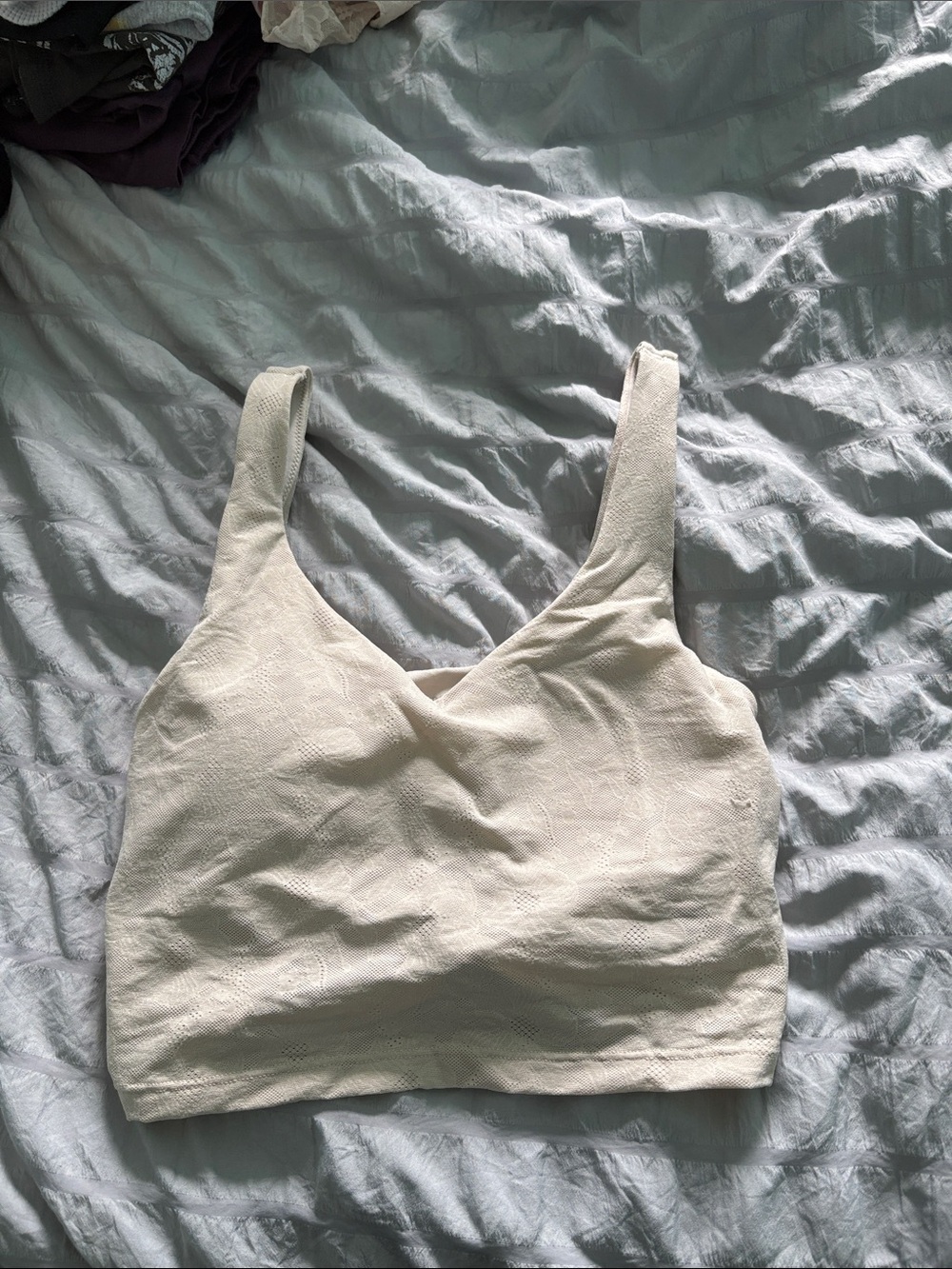 aerie Cream Cropped Tank Top